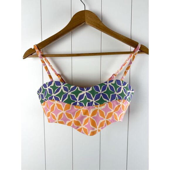 Anthropologie Josie Bikini Top Modest Modern Geometric Size M - Picture 3 of 10